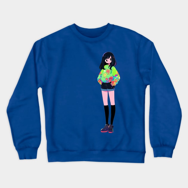 Cute girl isekai anime loona Crewneck Sweatshirt by AO01